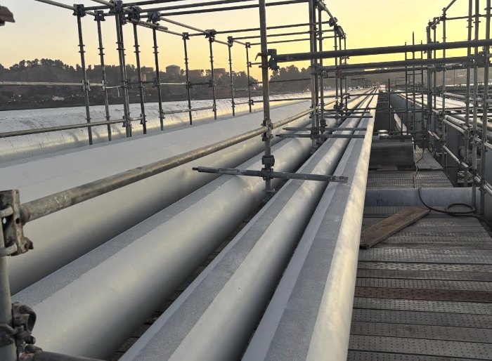 Chevron refinery wharf marine piping coating inspection, Richmond CA